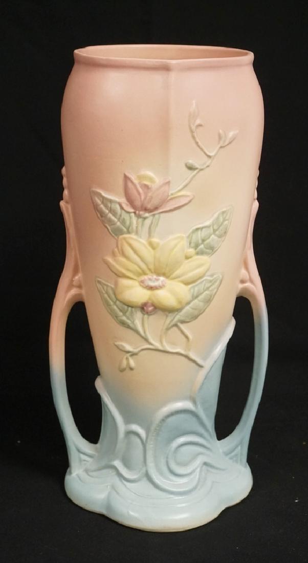 LARGE HULL ART POTTERY VASE DECORATED WITH FLOWERS. 15 (1 of 2)