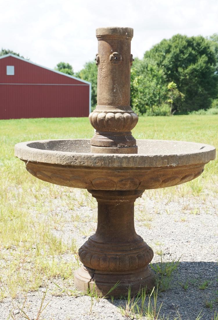 LARGE CONCRETE GARDEN FOUNTAIN. 63 INCHES HIGH. 50 (1 of 4)