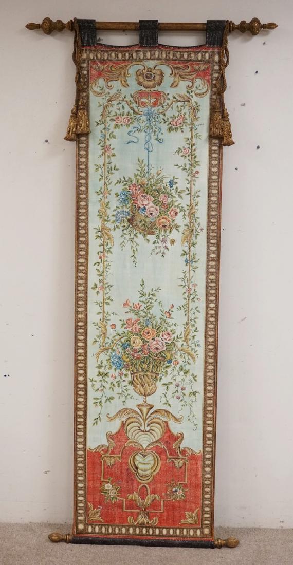 LARGE WALL HANGING PANEL DECORATED WITH FLOWERING URNS. (1 of 3)