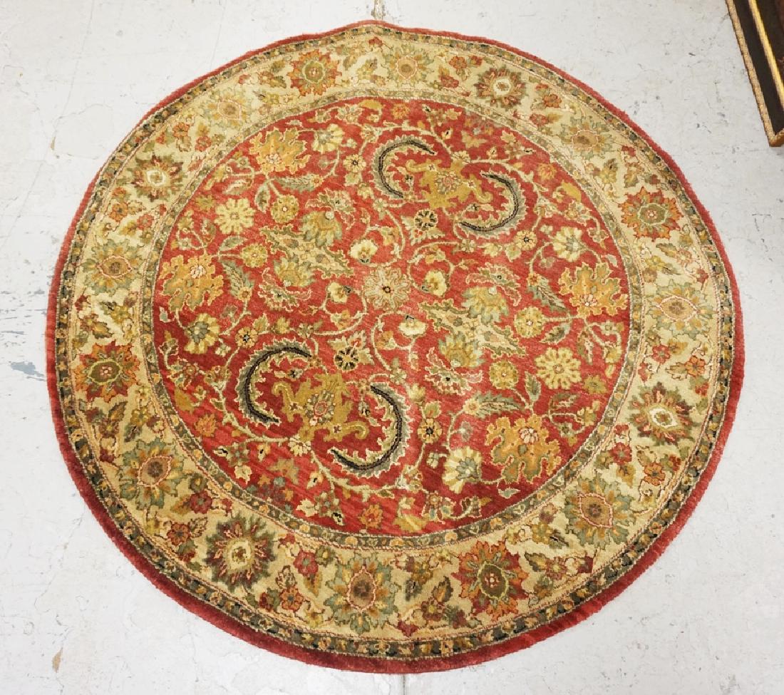 ROUND ORIENTAL RUG MEASURING 5 FEET IN DIA. (1 of 2)