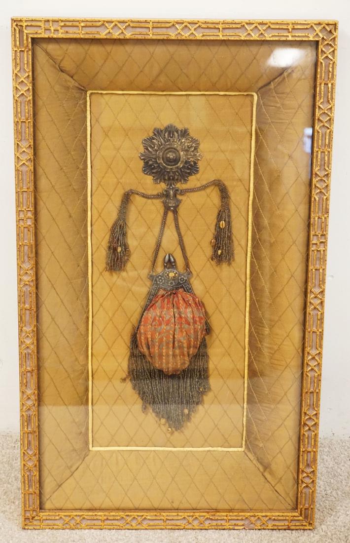 FRAMED TAPESTRY PURSE WITH BEADED FRINGE AND AN ORNATE (1 of 2)