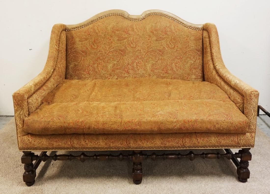 ZAKSONS UPHOLSTERED HUMPBACK LOVESEAT. 59 INCHES LONG. (1 of 4)