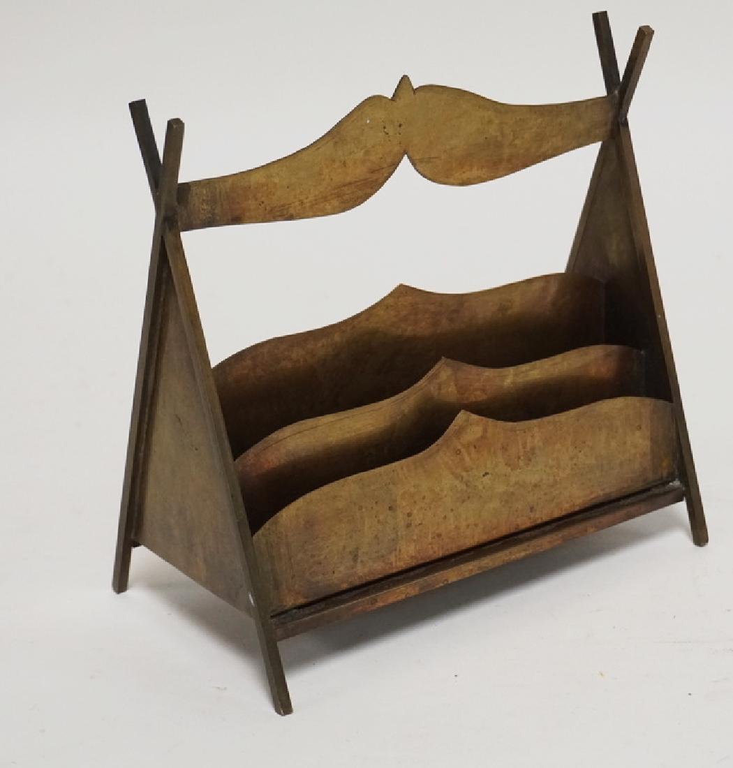 ITALIAN BRASS LETTER HOLDER WITH TEE-PEE FORM ENDS. 7 (1 of 1)