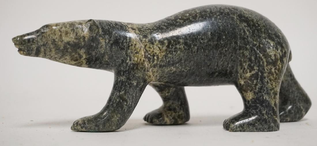 CARVED STONE FIGURE OF A WALKING BEAR. POSSIBLY INUIT. (1 of 1)