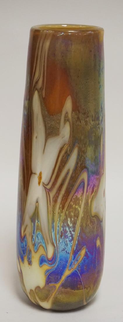 STEVE FELLERMAN ART GLAS VASE. SIGNED AND DATED 1978. (1 of 3)