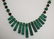 4 PIECE SET. 14K GOLD AND MALACHITE WITH ONYX BEADS. - 2