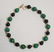 4 PIECE SET. 14K GOLD AND MALACHITE WITH ONYX BEADS. - 4