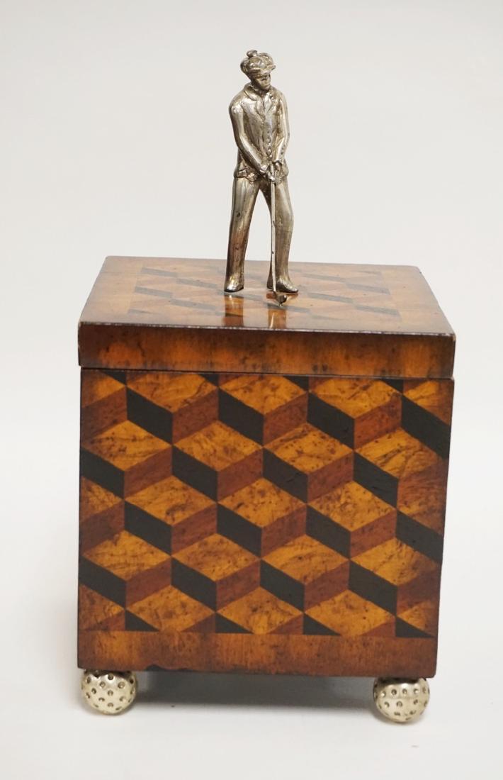 MAITLAND SMITH LIDDED BOX IN A GOLF MOTIF HAVING A (1 of 3)