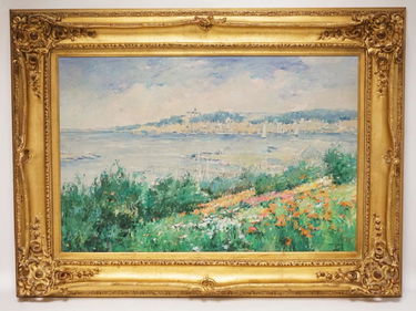 Henri Dupre Oil Painting On Canvas Of A Lush Hillside Oct 05