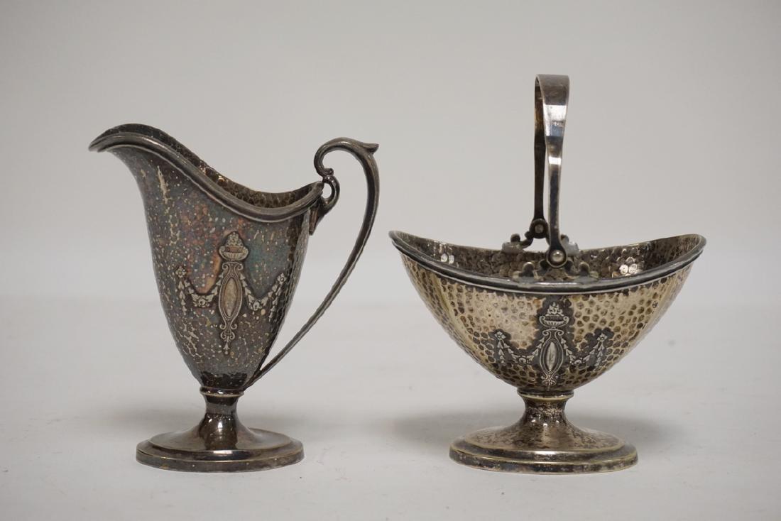 SILVER PLATED CREAM AND SUGAR HAVING AN URN AND SWAG (1 of 1)