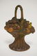 ANTIQUE CAST IRON FRUIT BASKET DOORSTOP BY ALBANY