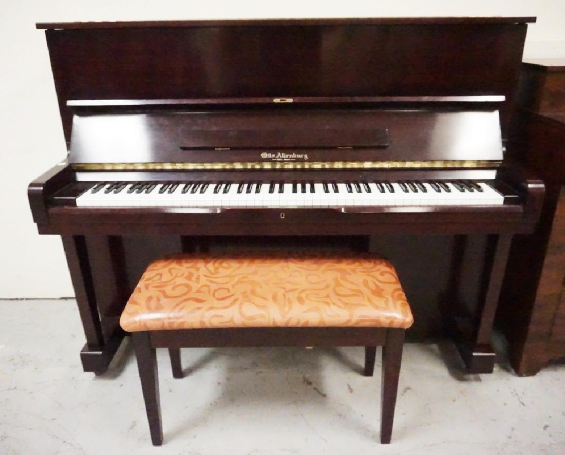 Otto Altenburg Upright Piano. Mahogany Case.57 1 4