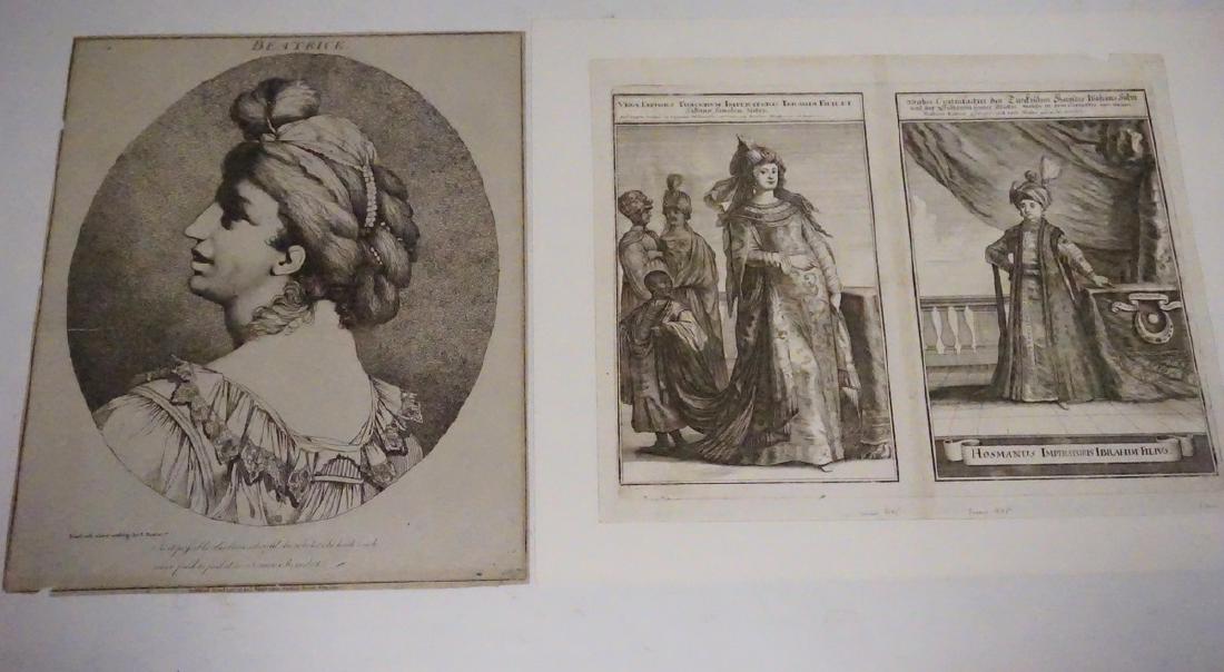 LOT OF 2 ANTIQUE ETCHINGS. INCLUDES JOHN HAMILTON (1 of 3)