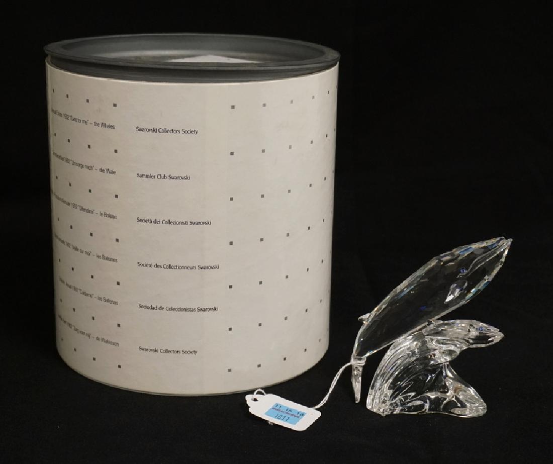 SWAROVSKI CRYSTAL 1992 *CARE FOR ME - THE WHALES*. WITH (1 of 2)