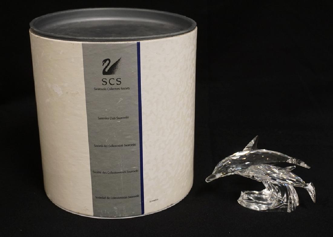 SWAROVSKI CRYSTAL 1990 *LEAD ME - THE DOLPHINS*. WITH (1 of 2)