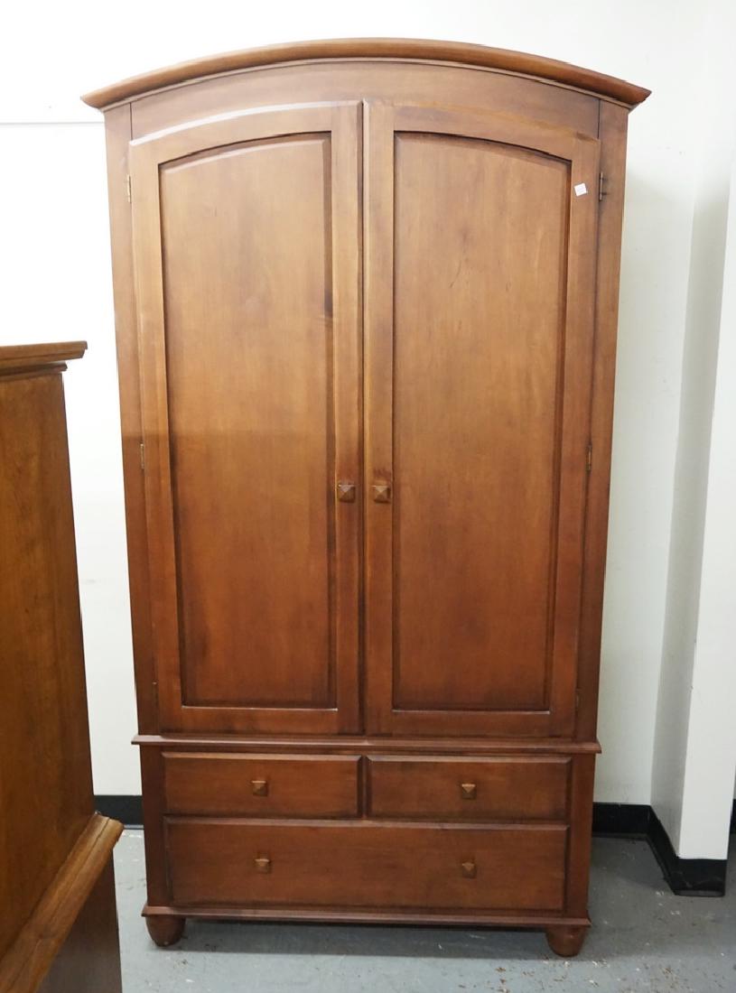ETHAN ALLEN ARMOIRE WITH A SHELVED INTERIOR OVER: ETHAN ALLEN ARMOIRE WITH A SHELVED INTERIOR OVER DRAWERS.
