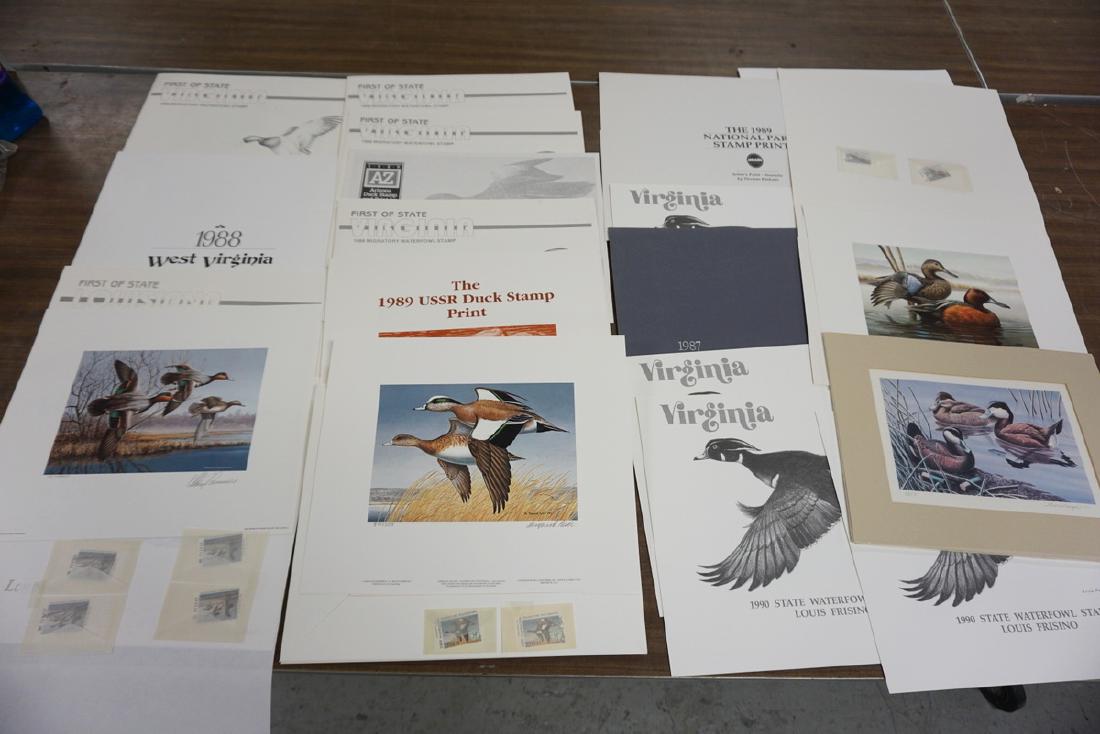 LOT OF 19 SIGNED LIMITED EDITION DUCK PRINTS AND (1 of 4)
