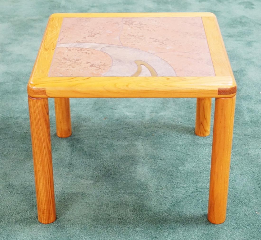 HASLEV DANISH MODERN TILE TOP COFFEE TABLE. 24 INCHES (1 of 3)