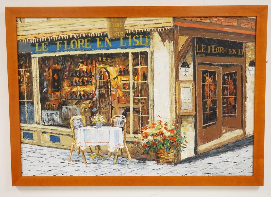 OIL PAINTING ON CANVAS OF *LE FLORE EN L'ISLE* A FRENCH (1 of 1)