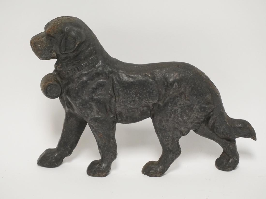 CAST IRON SAINT BERNARD DOORSTOP. 8 INCHES HIGH. (1 of 2)