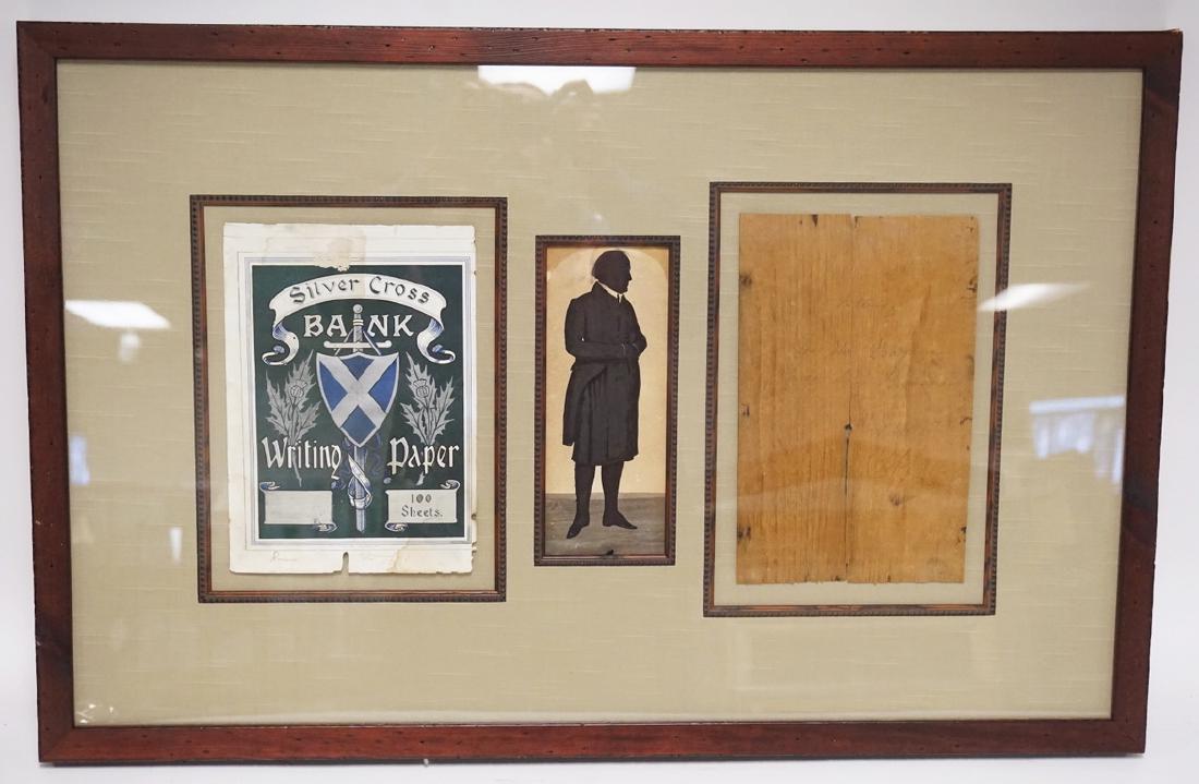 CUSTOM FRAMED SILHOUETTE WITH A SILVER CROSS BANK (1 of 5)