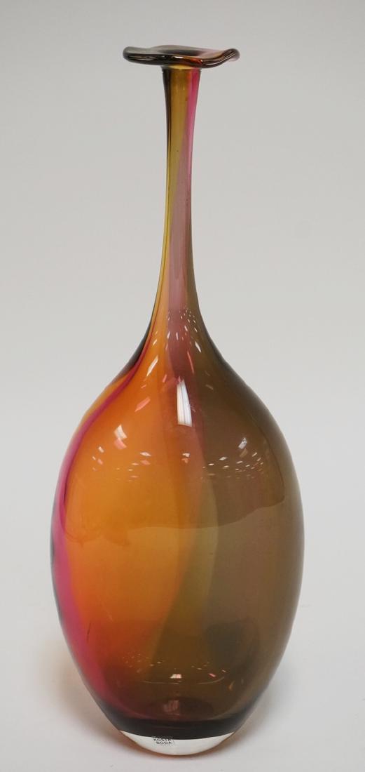 KOSTA BODA ART GLASS VASE. 14 3/8 INCHES HIGH. (1 of 3)