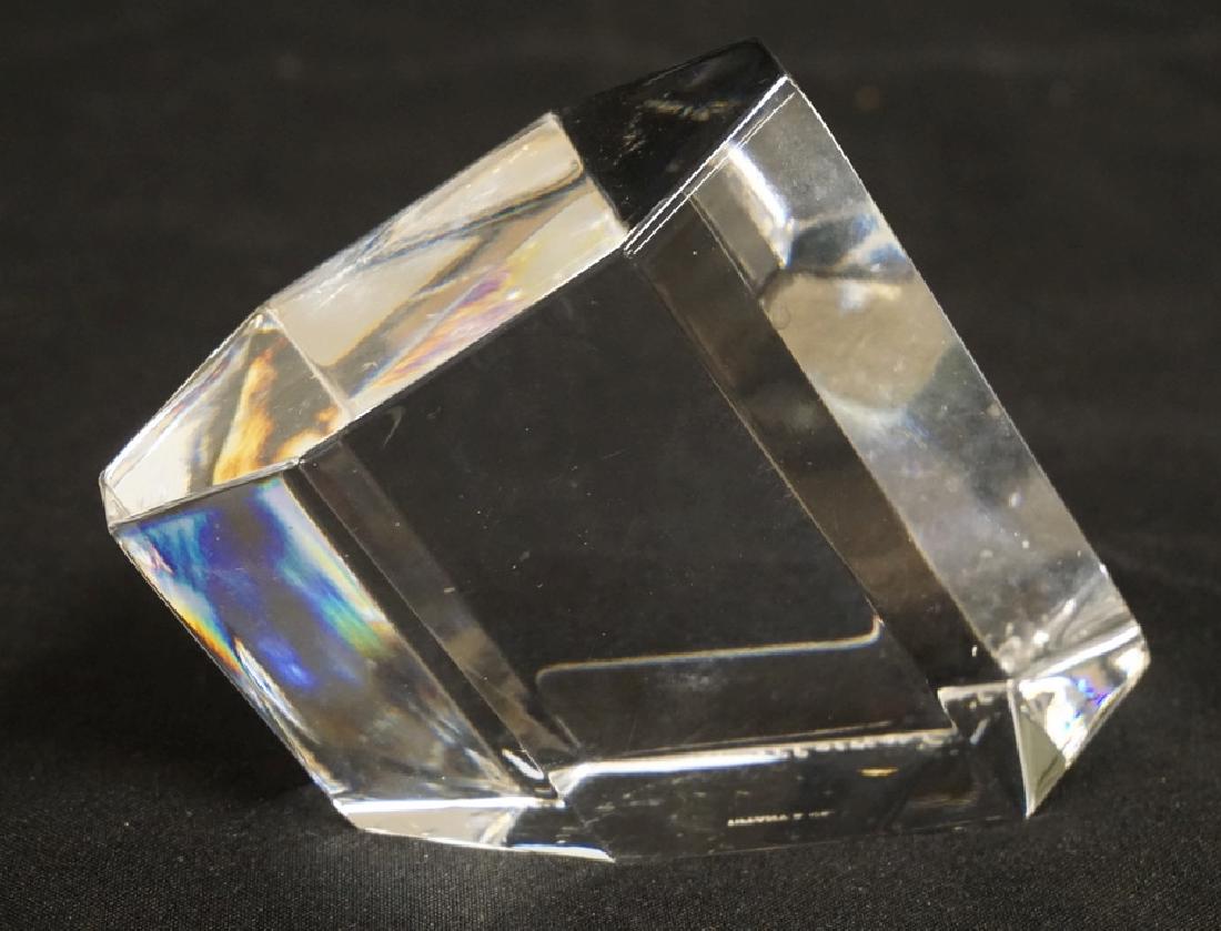 TIFFANY & CO CRYSTAL PAPERWEIGHT. 4 INCHES HIGH. (1 of 2)
