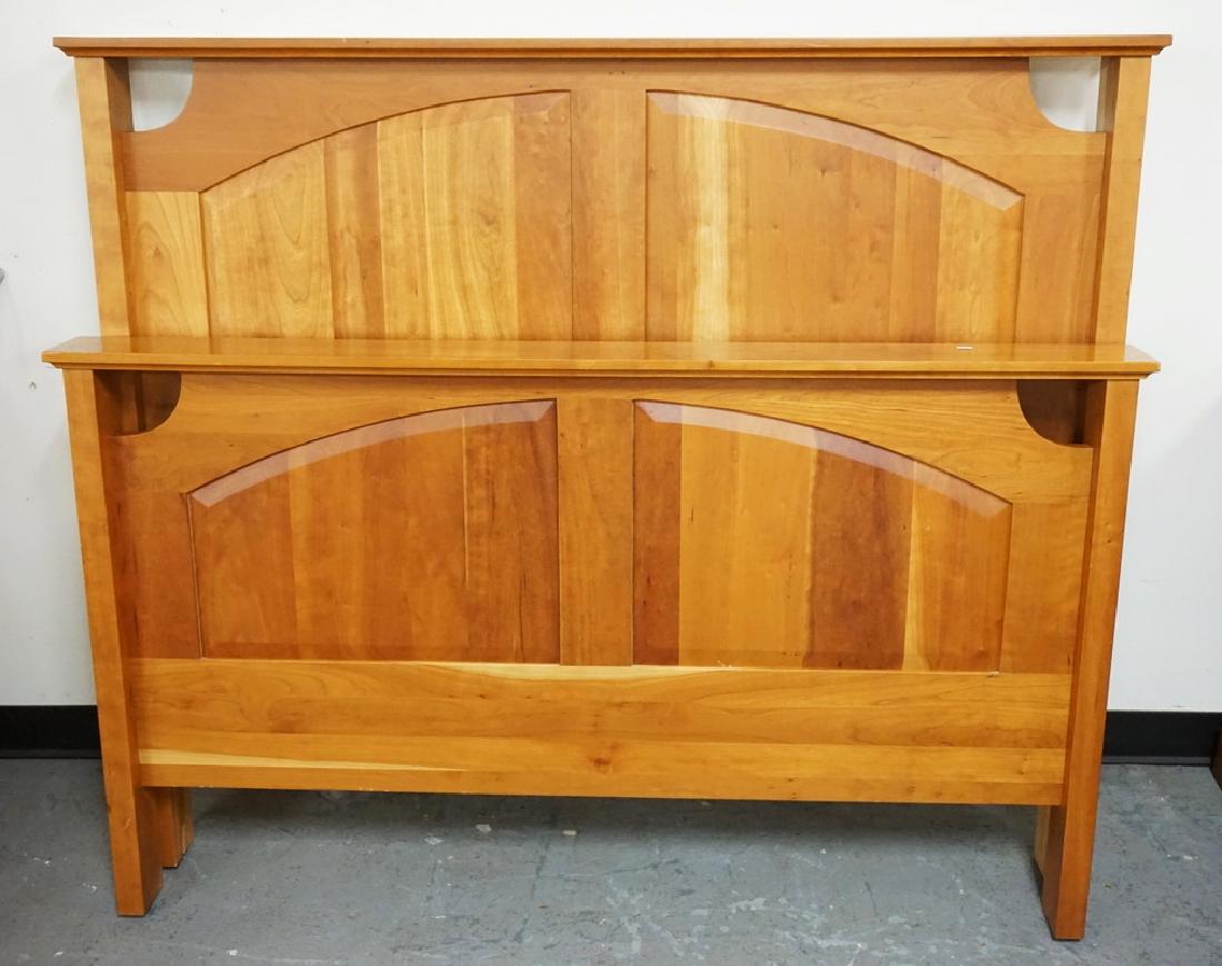 CHERRY FULL SIZE BED. PANELED HEADBOARD AND FOOTBOARD. (1 of 1)