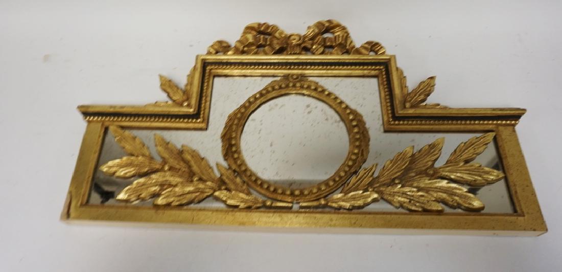 LABARGE MIRROR. GOLD GILT WITH EBONIZED TRIM. RIBBON & (1 of 4)