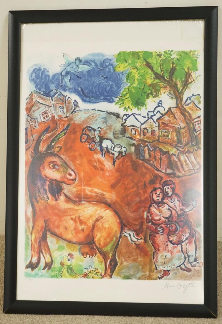 MARC CHAGALL: MARC CHAGALL LIMITED EDITION PRINT #1773/2000. 22 1/2 X 29 INCH IMAGE.