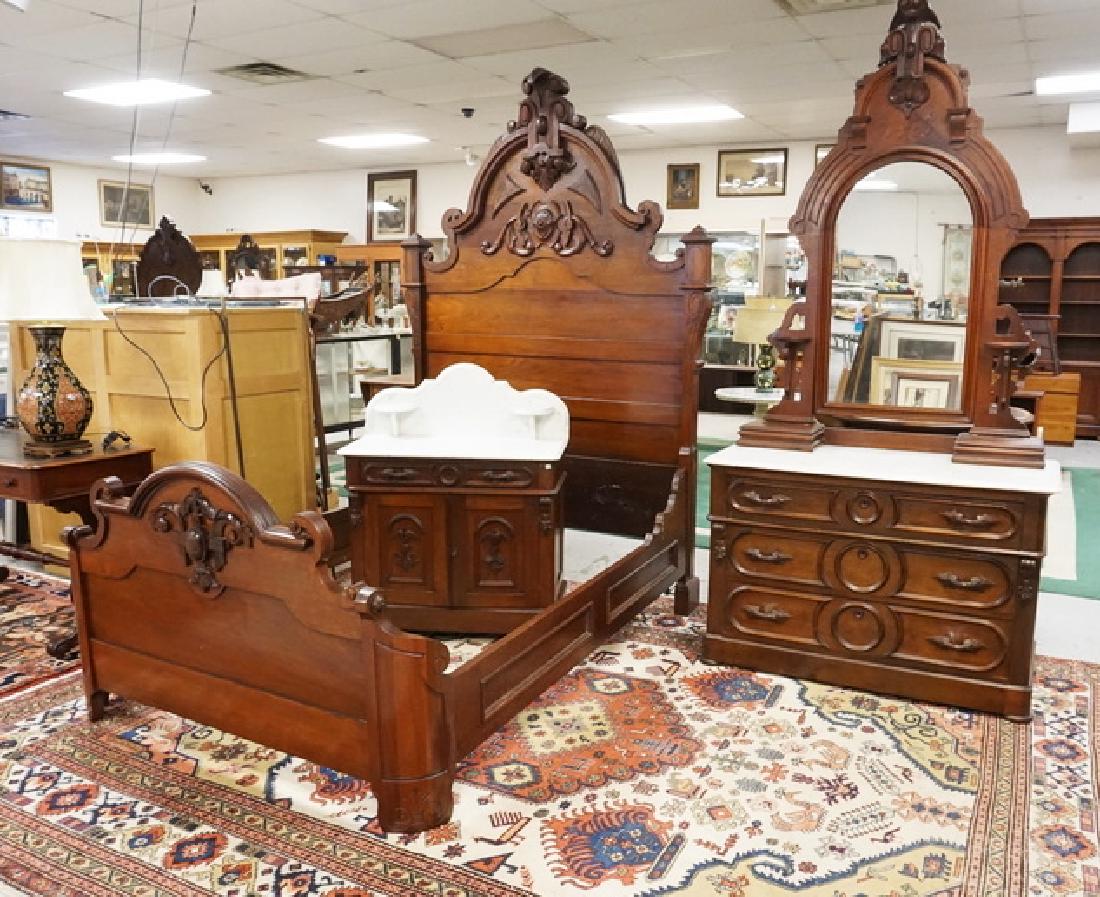 VICTORIAN MARBLE TOP BEDROOM SET