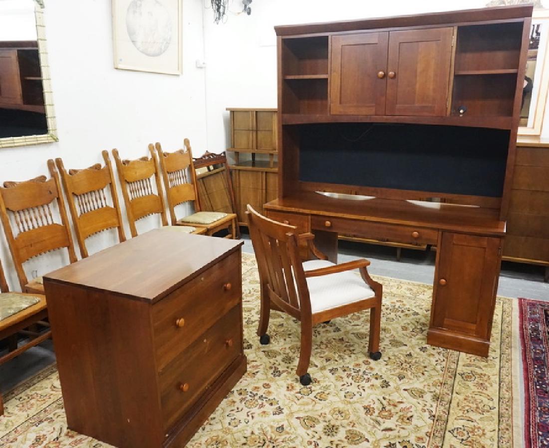ETHAN ALLEN DESK AND FILE CABINET: ETHAN ALLEN DESK AND FILE CABINET.