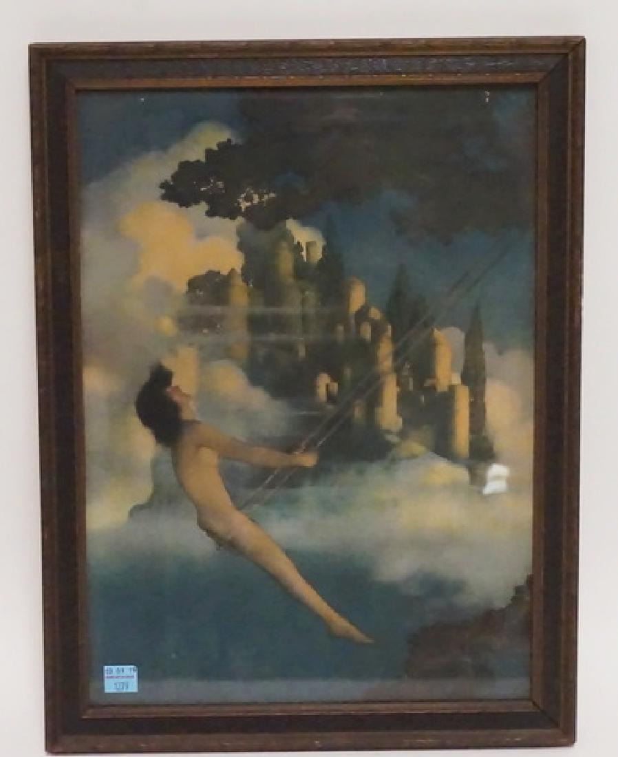 MAXFIELD PARRISH - DINKY BIRD: MAXFIELD PARRISH *DINKY BIRD*. ORIGINAL FRAME. 10 1/2 X 14 1/2 INCH SIGHT SIZE.