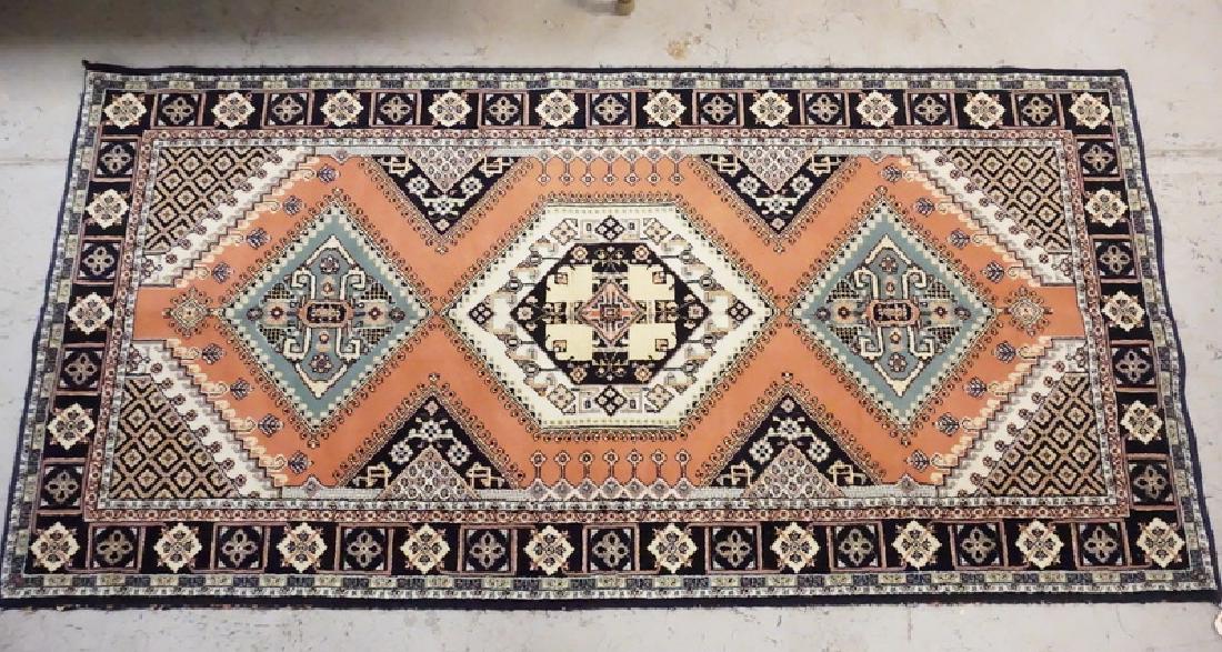ORIENTAL THROW RUG: ORIENTAL THROW RUG MEASURING 6 FT 8 X 3 FT 3 INCHES.