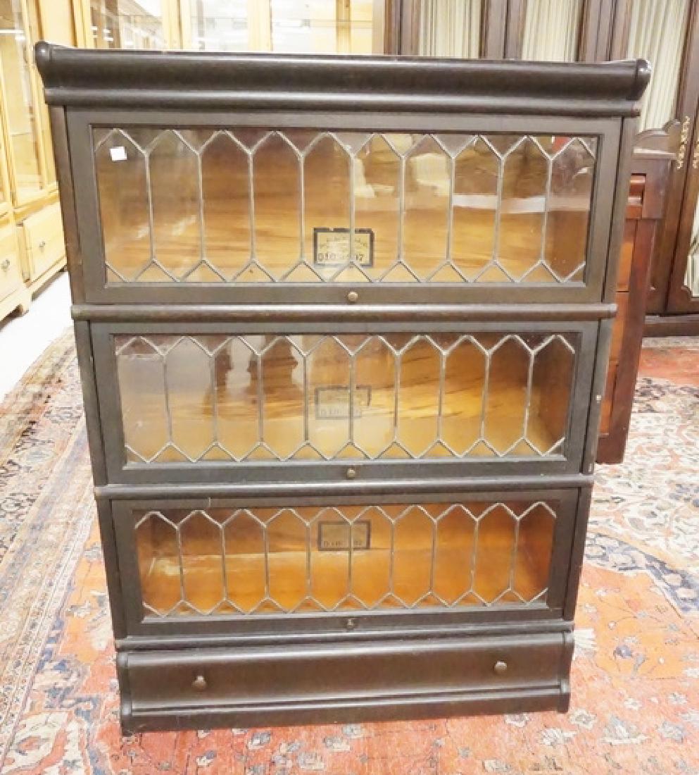 LEADED GLASS BARRISTER BOOKCASE Apr 12, 2019 Dennis Auction Service