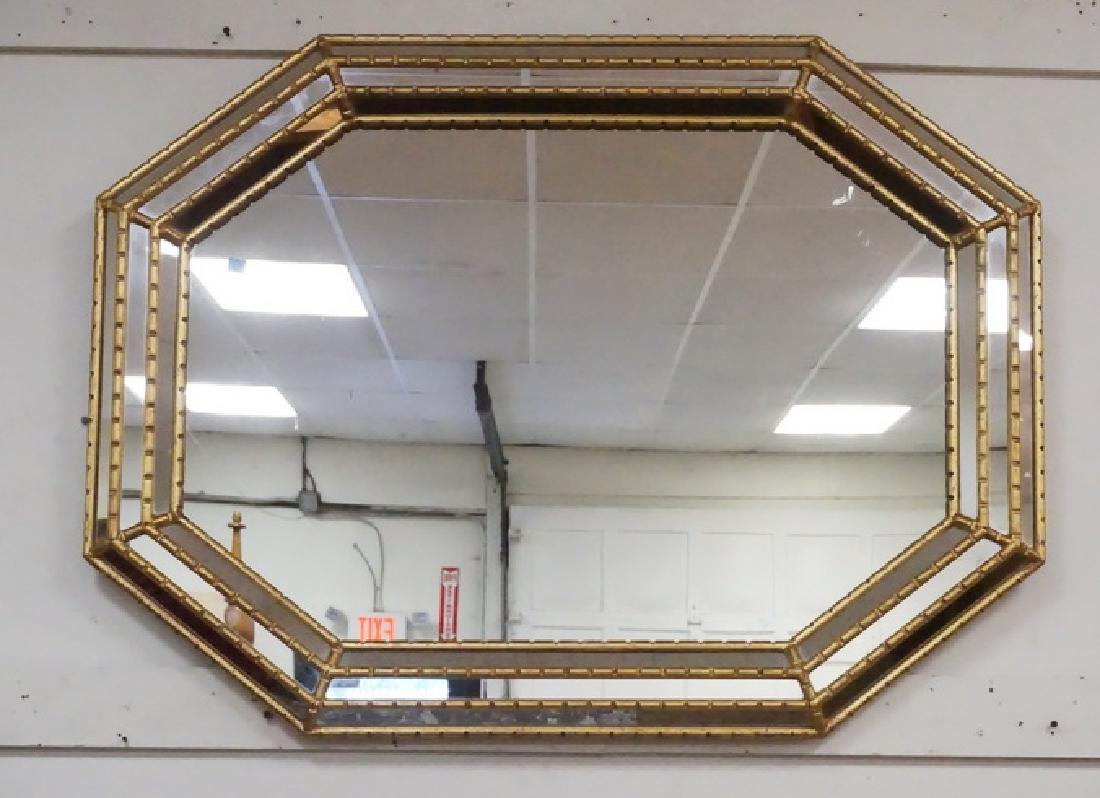 ETHAN ALLEN MIRROR: ETHAN ALLEN MIRROR IN A GOLD GILT FRAME. 42 X 31 INCHES.