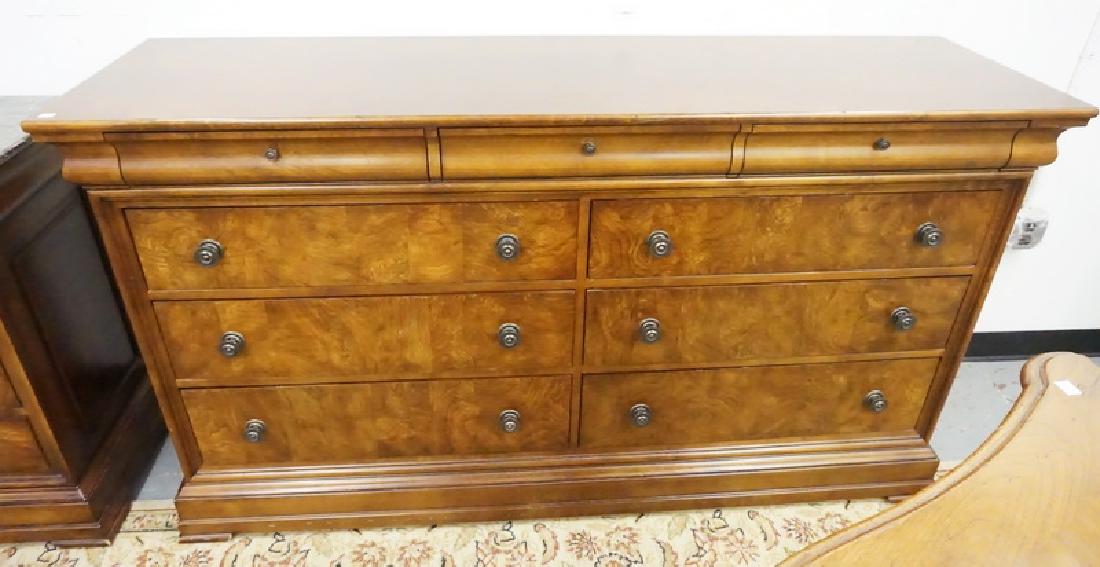 ETHAN ALLEN CHEST OF DRAWERS.: ETHAN ALLEN CHEST OF DRAWERS. 68 INCHES LONG. 38 INCHES HIGH.