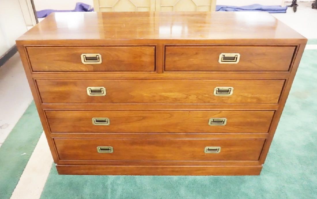 ETHAN ALLEN: ETHAN ALLEN CHERRY CHEST OF DRAWERS. 44 INCHES WIDE. 30 INCHES HIGH..