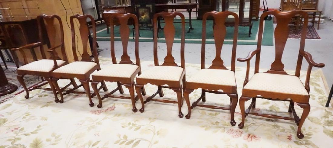 ELDRED WHEELER CHAIRS: SET OF 6 ELDRED WHEELER CHERRY DINING CHAIRS.