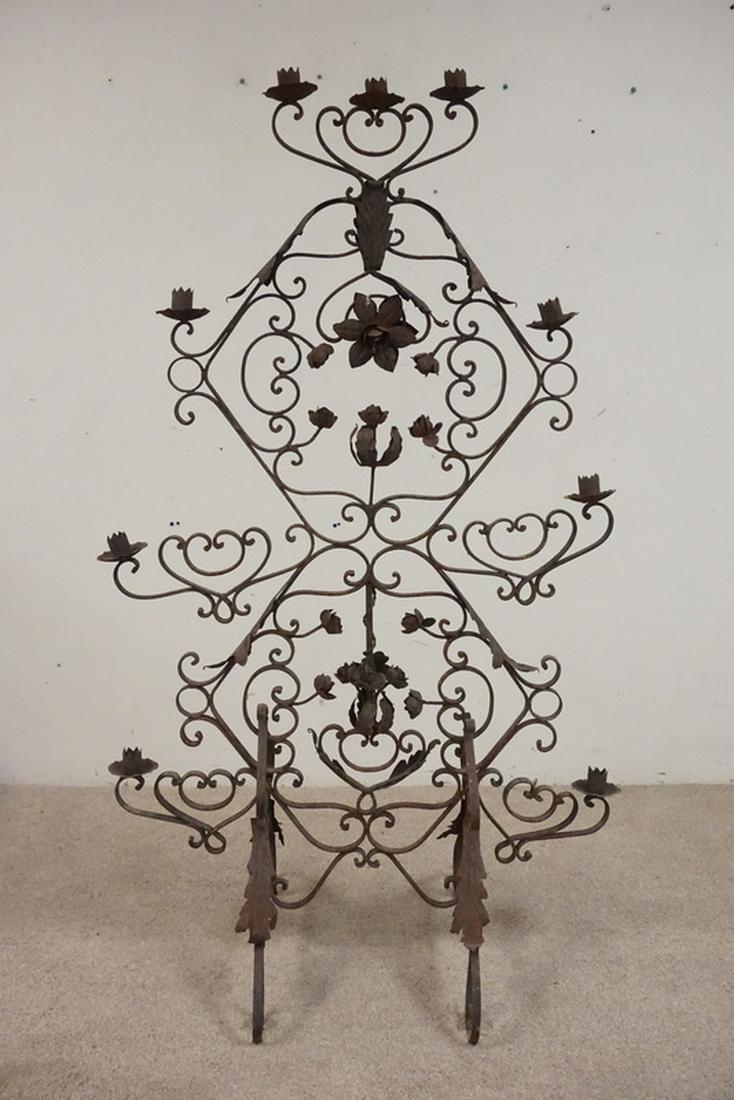 Wrought Iron Floor Standing Candelabra