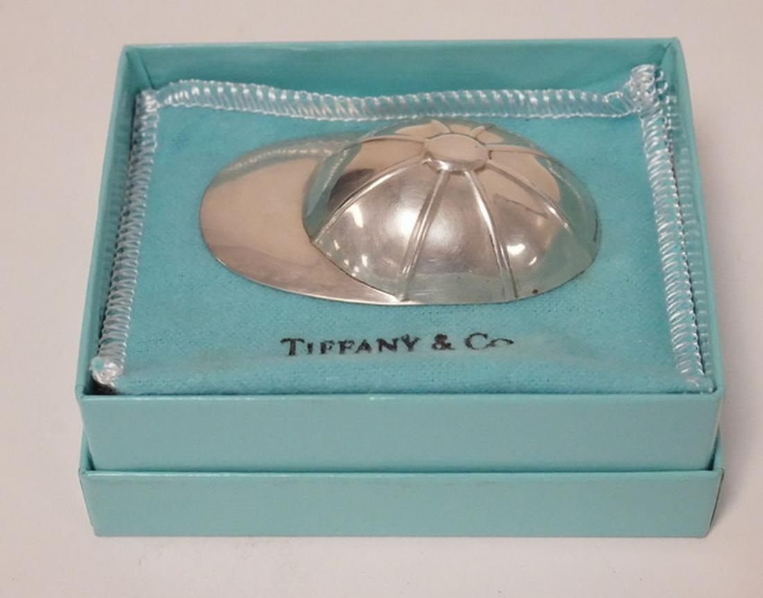 TIFFANY STERLING SILVER JOCKEY CAP: TIFFANY & CO STERLING SILVER JOCKEY CAP. .61 TROY OZ. 2 1/2 INCHES LONG.