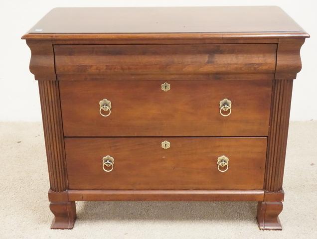 ETHAN ALLEN CHERRY NIGHTSTAND: ETHAN ALLEN CHERRY NIGHTSTAND. 35 1/2 INCHES WIDE. 30 INCHES HIGH.