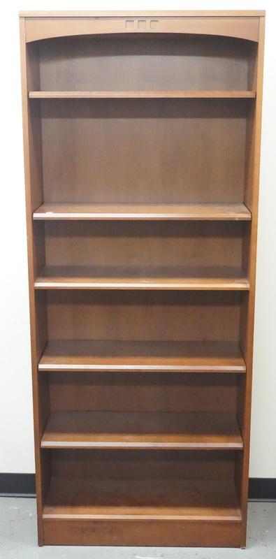 ETHAN ALLEN BOOKCASE: ETHAN ALLEN BOOCKASE. 30 INCHES WIDE. 73 1/2 INCHES HIGH.