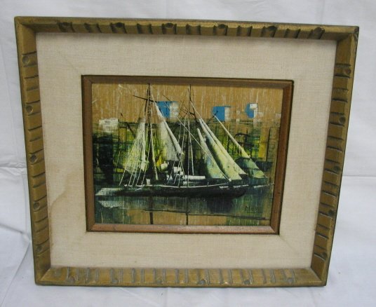 FRAMED O/C SAILBOAT BY RICHARD MOSS