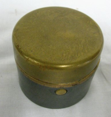 TRAVELING INKWELL W/BRASS TOP
