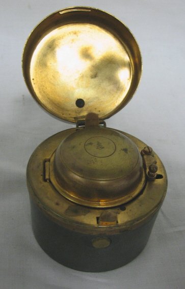 TRAVELING INKWELL W/BRASS TOP - 2