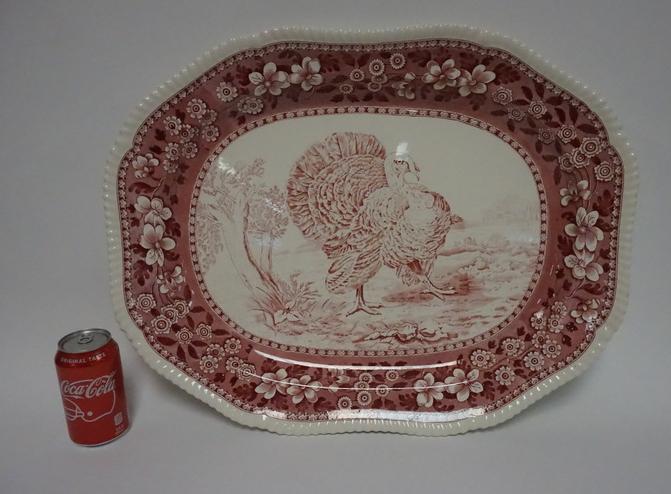 COPELAND SPODE PLATTER: COPELAND SPODE TURKEY PLATTER 23 X 18 INCHES.