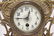 BRASS CLOCK & GARNITURE SET - 2