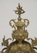 BRASS CLOCK & GARNITURE SET - 3