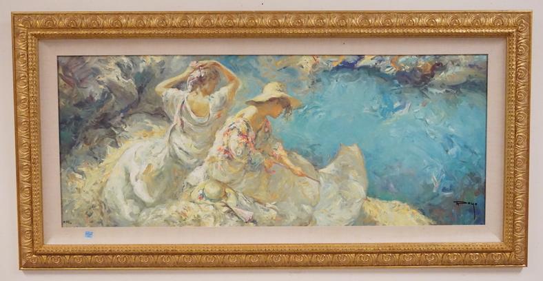 JOSE ROYO LIMITED EDITION PRINT: JOSE ROYO LIMITED EDITION PRINT. ARTISTS PROOF #27/32. 54 X 27 INCH FRAME.